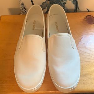 White canvas sneakers